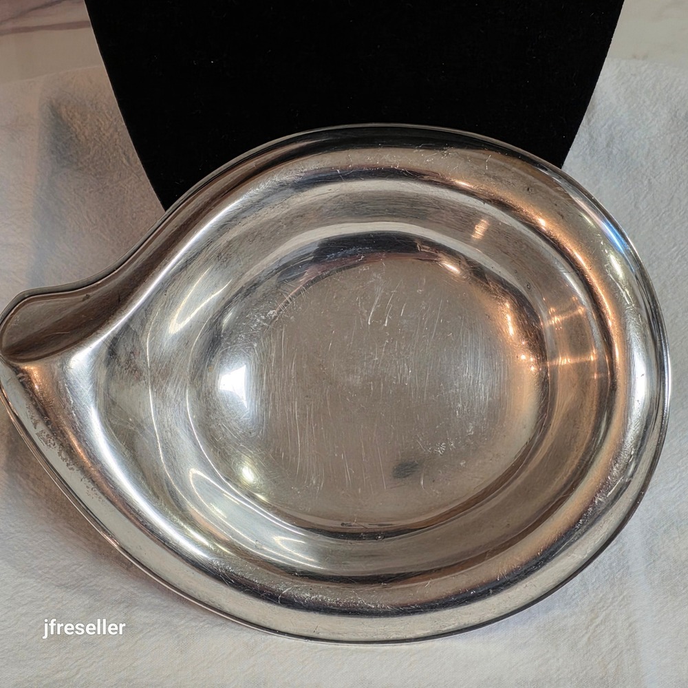 1847 Rogers Bros Flair Silverplate Candy Trinket Dish Underplate MCM 7.25in